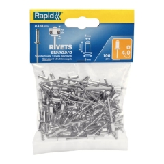 Nity aluminiowe standardowe Rapid śr. 4 x 8 mm 100 szt.
