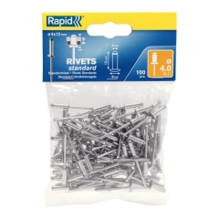 Nity aluminiowe standardowe Rapid śr. 4 x 12 mm 100 szt.