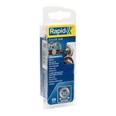 Przelotki Rapid śr. 10 x 21 mm z kowadełkiem 25 szt.