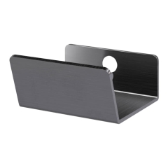 Uchwyt brzegowy GoodHome Atomia 3,7 cm szary 2 szt.