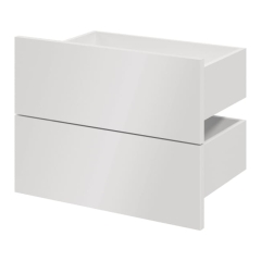 Szuflada zewnętrzna GoodHome Atomia 46,4 x 30 x 18,45 cm biała połysk 2 szt.