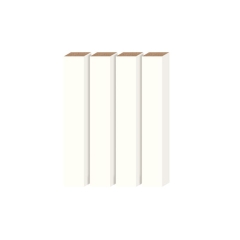 Narożnik wykończeniowy do listew MDF 18 x 18 x 169 mm biały 4 szt.