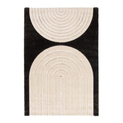 Dywan GoodHome Chios O 120 x 170 cm czarny / biały