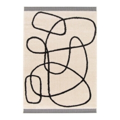 Dywan GoodHome Chios L 120 x 179  cm  biały / czarny