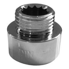 Przedłużka 3/4" x 1/2" chrom
