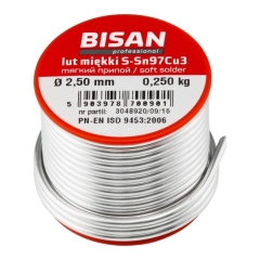 Lut miękki Bisan S-Sn97Cu3 2,5 mm 250 g