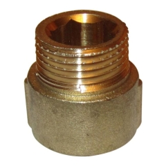Przedłużka mosiądz gwint wewnętrzny / zewnętrzny 3/8" 10 mm