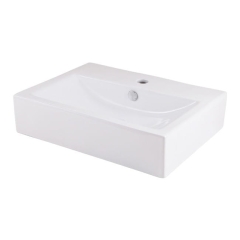 Umywalka nablatowa ceramiczna GoodHome Albena 54 x 40 cm biała
