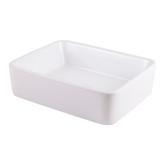 Umywalka nablatowa ceramiczna GoodHome Surma 48 x 38 cm biała