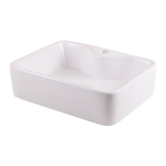 Umywalka nablatowa ceramiczna GoodHome Morfa 48 x 37 cm biała
