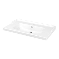 Umywalka ceramiczna GoodHome Lana 81,4 cm z syfonem