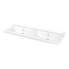 Umywalka ceramiczna GoodHome Lana 120 cm z syfonem