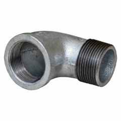 Kolanko nakrętno-wkrętne równoprzelotowe 3/4" srebrne