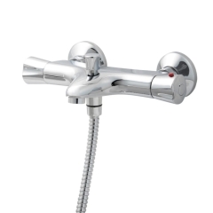 Bateria wannowa Rize z termostatem chrom
