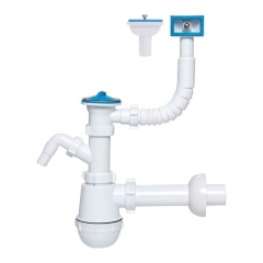 Syfon do zlewozmywaka 1-komorowego Ani-plast 50 mm pralka / przelew