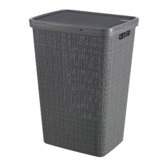 Kosz na bieliznę Curver Jute 58 l ciemny szary
