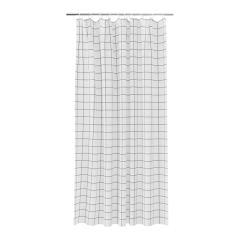 Zasłonka prysznicowa GoodHome Aetna 180 x 200 cm biała/czarna