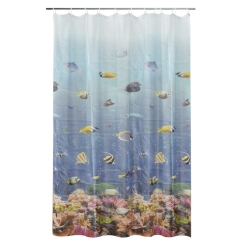 Zasłonka prysznicowa GoodHome Tholen 180 x 200 cm wodny świat