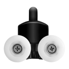Rolki do kabin dolne podwójne 23mm czarne 2szt