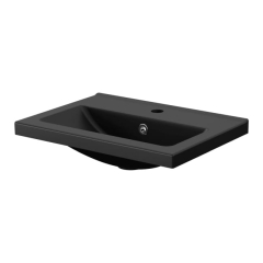 Umywalka meblowa ceramiczna GoodHome Nira slim 16 x 38 x 52,8 cm czarna