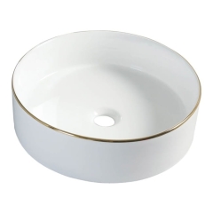Umywalka nablatowa Sepio śr. 40 cm złota