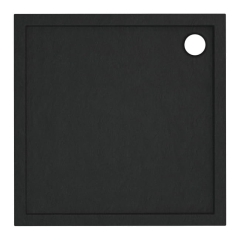 Brodzik akrylowy Sched-Pol Lena kwadratowy 90 x 12 cm czarny