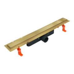 Odpływ liniowy Duo 60 cm złoty szczotkowany