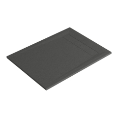 Brodzik konglomeratowy GoodHome Luiro prostokątny 90 x 120 cm czarny