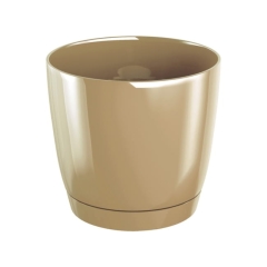 Doniczka okrągła Prosperplast Coubi 24 cm kawa