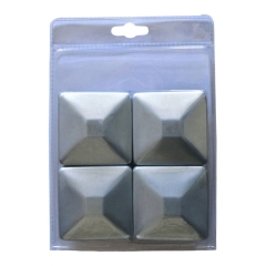 Zestaw kapturków Blooma metalowy 7,1 x 7,1 cm ocynk 4 szt.