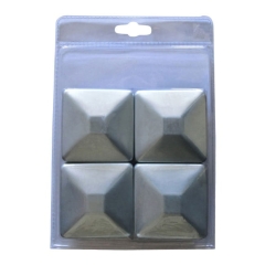 Zestaw kapturków Blooma metalowy 9,1 x 9,1 cm ocynk 4 szt.