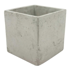 Osłonka doniczki kwadratowa 11 cm szary beton