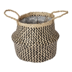 Kosz doniczkowy GoodHome z trawy morskiej 19 cm czarny