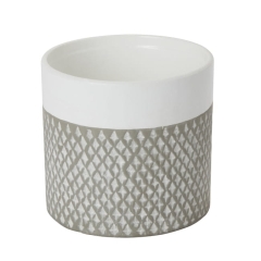 Doniczka ceramiczna GoodHome ozdobna 12 cm szara