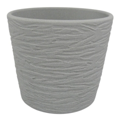 Osłonka doniczki Cermax 13 cm grafit struktura