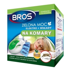 Elektrofumigator na komary Bros Zielona Moc z 10 wkładami