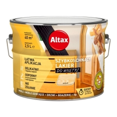 Lakier szybkoschnący Altax bezbarwny połysk 2,5 l