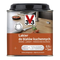 Lakier do blatów kuchennych V33 satyna 0,5 l