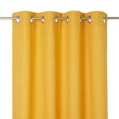 Zasłona zaciemniająca GoodHome Novan 140 x 260 cm musztardowa