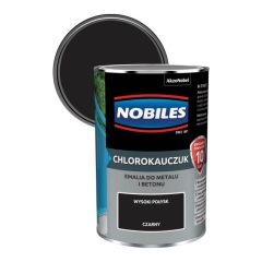 Emalia chlorokauczukowa Nobiles do metalu i betonu czarna 0,9 l