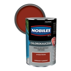 Emalia chlorokauczukowa Nobiles do metalu i betonu czerwony tlenkowy 0,9 l