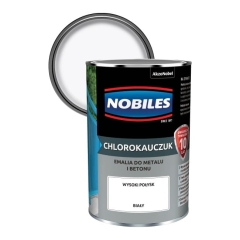 Emalia chlorokauczukowa Nobiles do metalu i betonu biała 0,9 l
