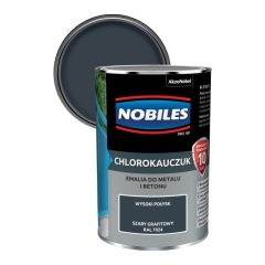 Emalia chlorokauczukowa Nobiles do metalu i betonu szara grafitowa 0,9 l