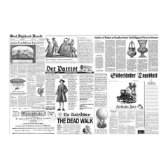 Podkładka na stół Gazeta 43,5 x 28,5 cm biało-czarna