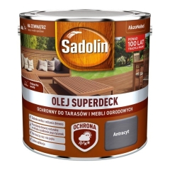 Olej do drewna Sadolin Superdeck antracyt 2,5 l
