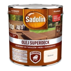 Olej do drewna Sadolin Superdeck bielony 2,5 l