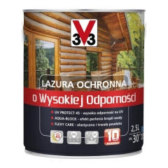 Lazura ochronna o wysokiej odporności V33 biały kremowy 2,5 l
