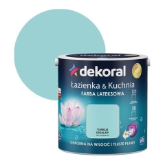 Farba lateksowa Dekoral Łazienka i Kuchnia turkus idealny 2,5 l