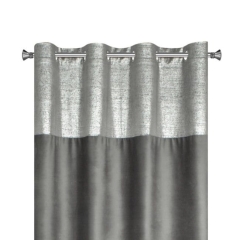 Zasłona Peri 140 x 250 cm srebrna / stalowa