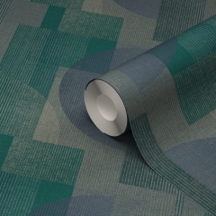 Tapeta winylowa na flizelinie GoodHome Shadows Geo niebieska